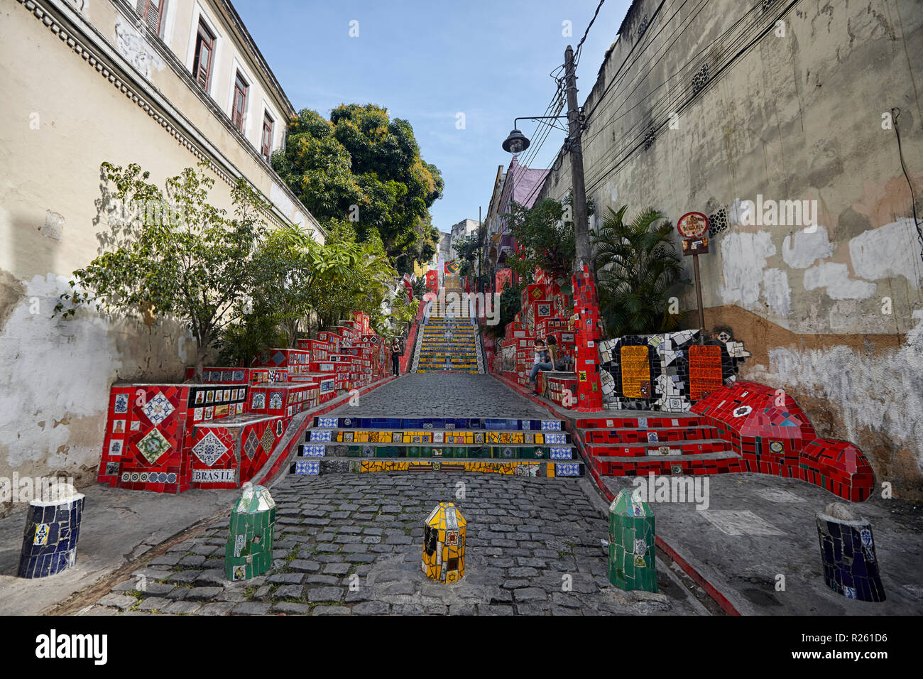 Escadaria Selaron, Rio de Janeiro, Brésil Banque D'Images