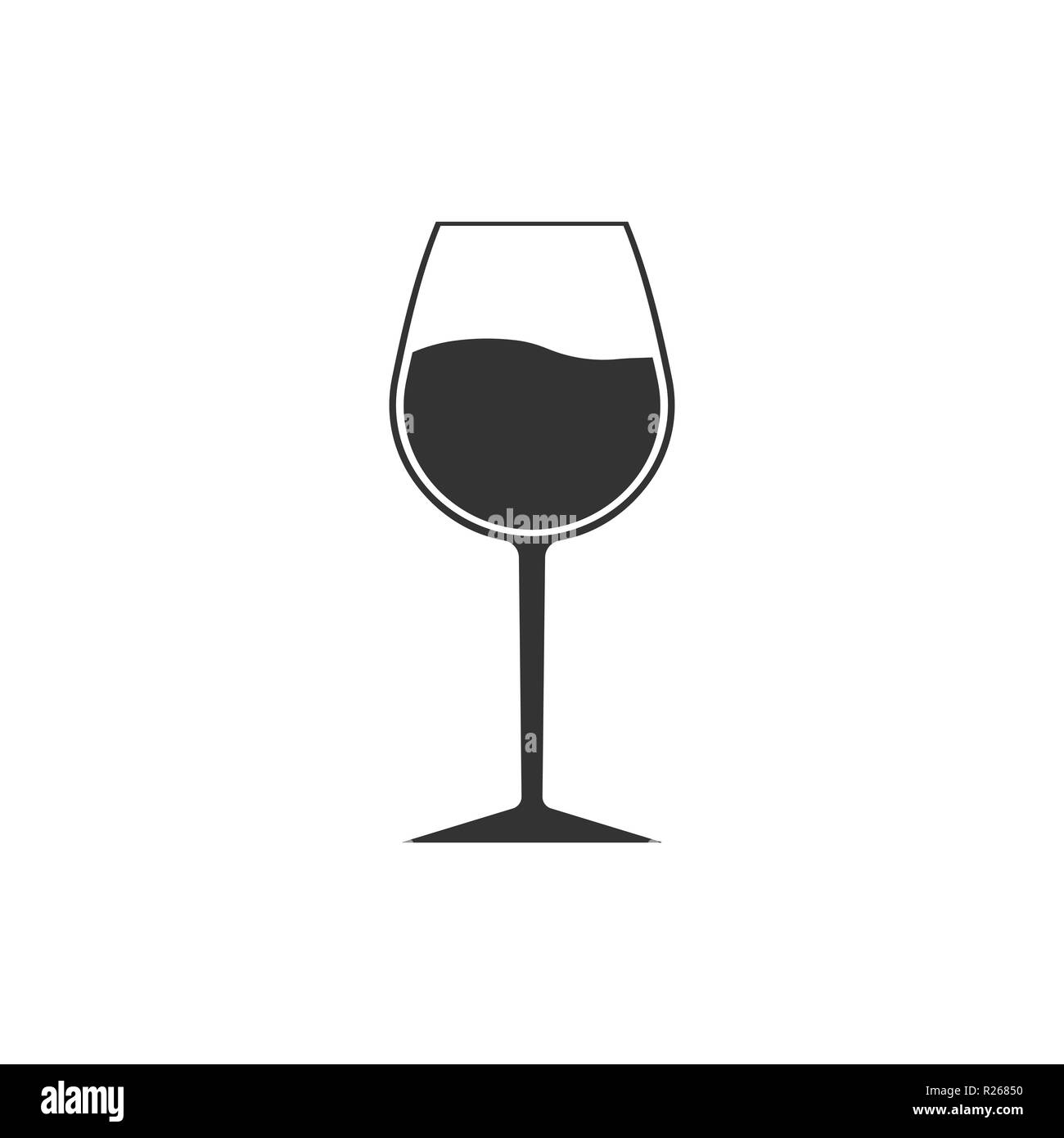 L'icône du vin. Gobelet symbole. Vector design plat Illustration de Vecteur