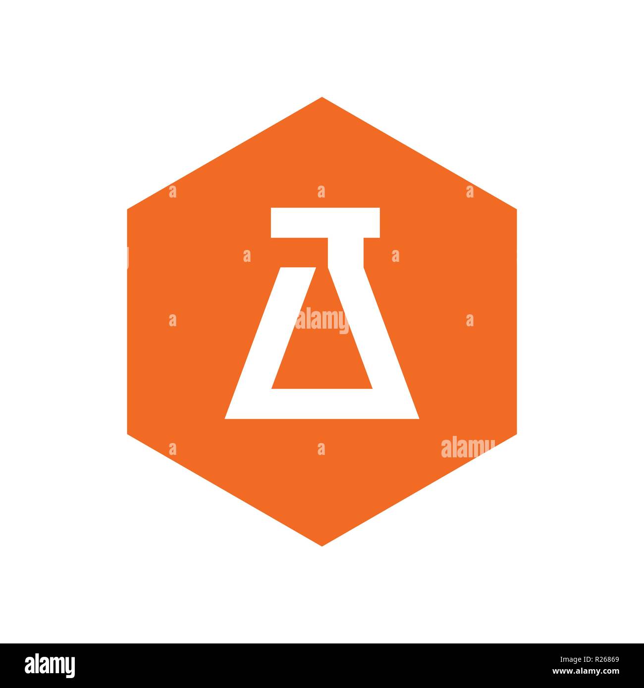 Laboratoire hexagonal, l'icône de l'élément, Logo Design Illustration Vectori Illustration de Vecteur