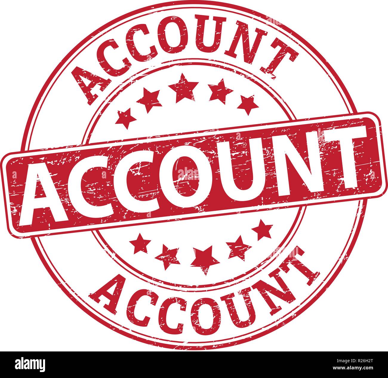 Timbres en caoutchouc grungy rouge sur fond blanc Illustration de Vecteur