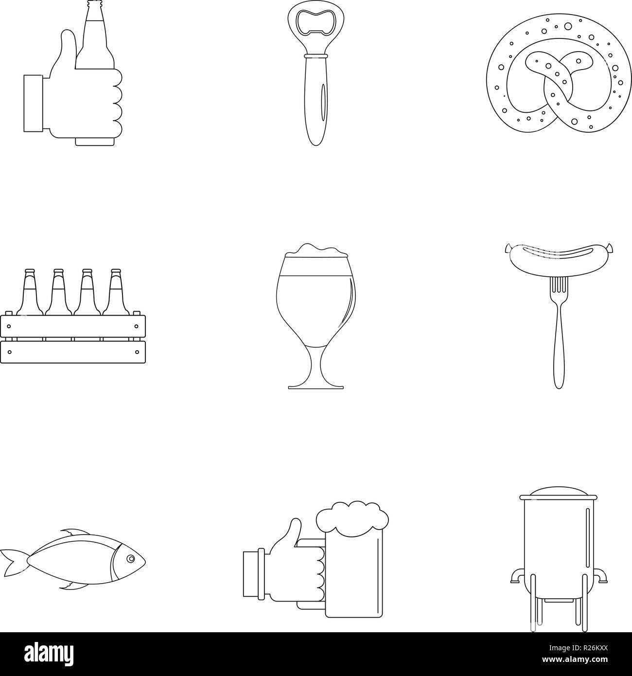 Midi icons set. Description Ensemble de 9 midi vector icons for web isolé sur fond blanc Illustration de Vecteur