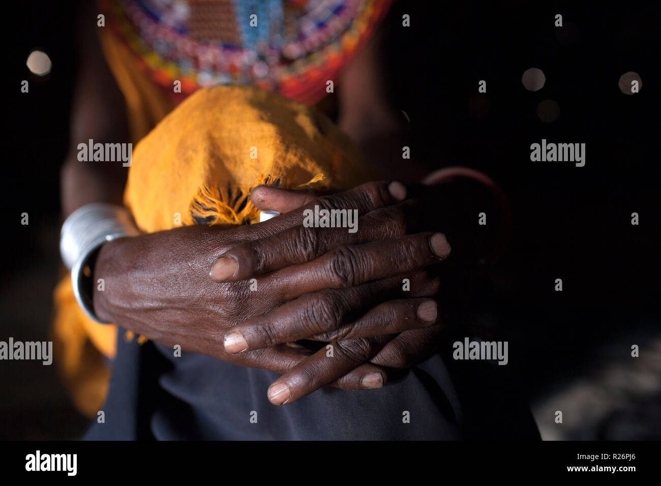 Une femme dans Umoja, un village uniquement les femmes à Samburu, Kenya, le 5 septembre 2012. Banque D'Images