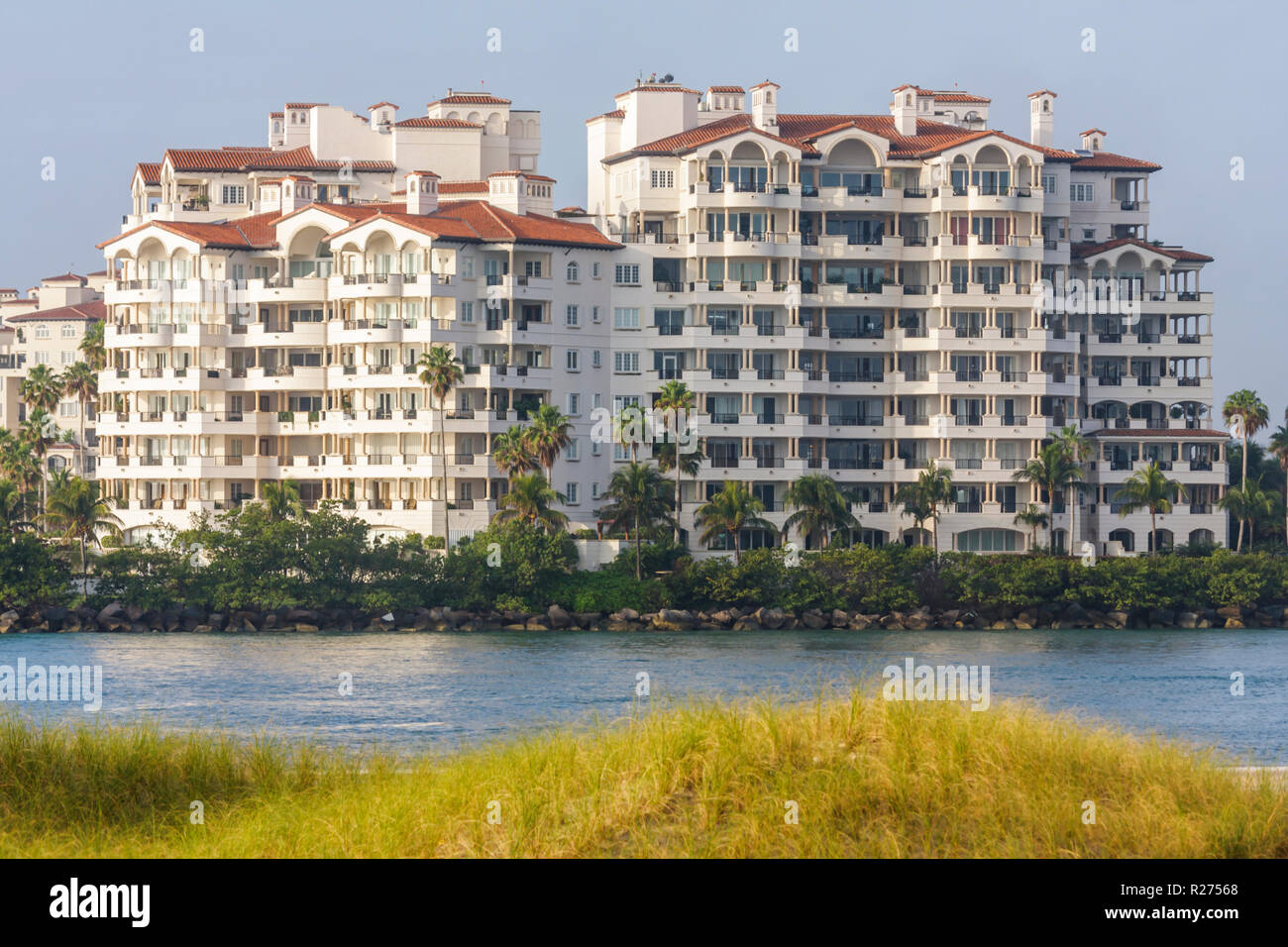 Miami Beach Florida,South Pointe Park,point,Government Cut,Fisher Island,condominium appartement résidentiel immeubles logement,luxe Banque D'Images