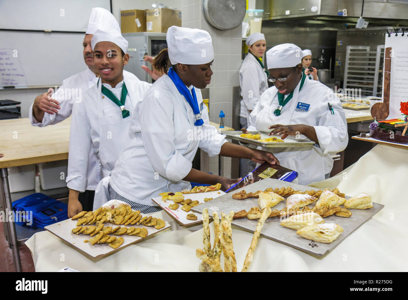 Miami Florida,North Miami,Johnson and Wales University,maisons ouvertes maisons maison résidence,Culinary Arts,étudiants éducation élèves élèves,sc Banque D'Images