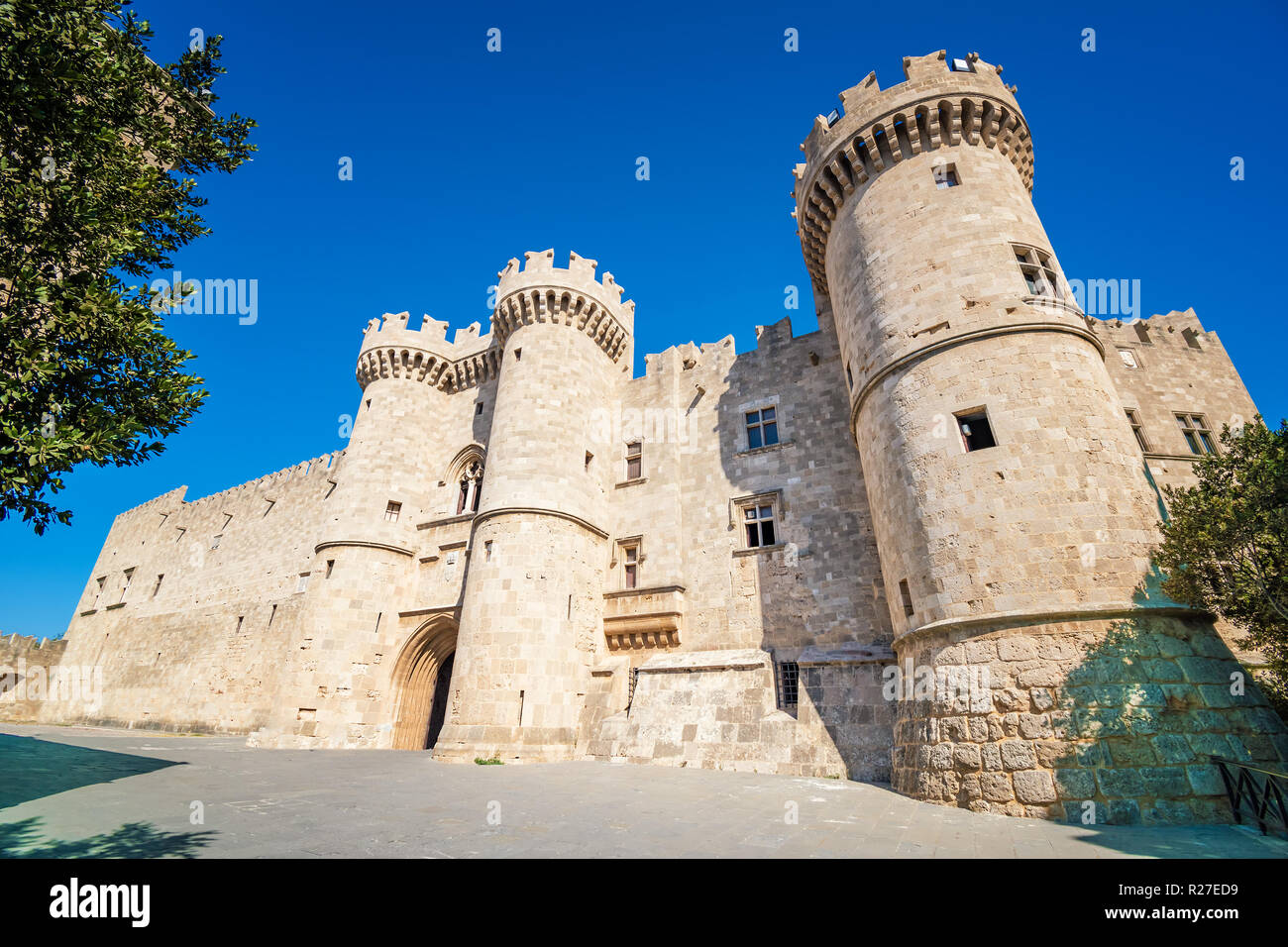Grand Master Palace dans ville médiévale de Rhodes (Rhodes, Grèce) Banque D'Images