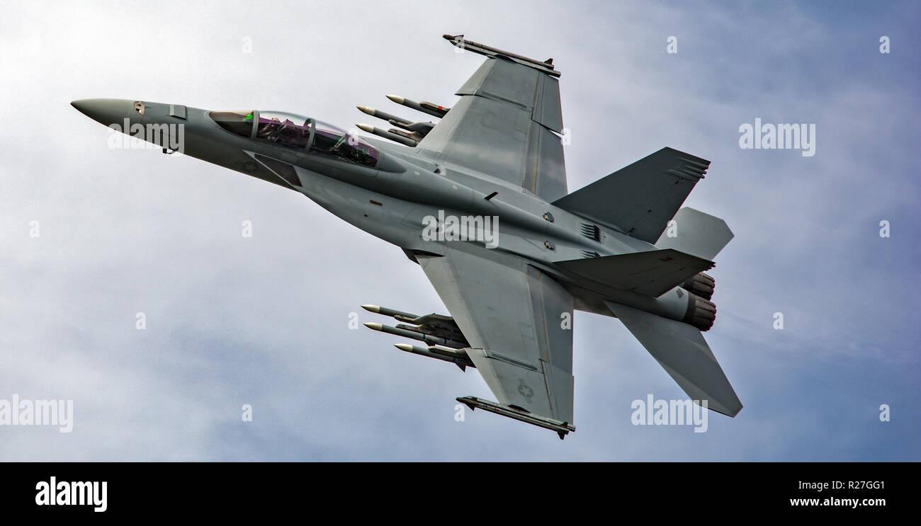 F18 Hornet patrouille Banque D'Images