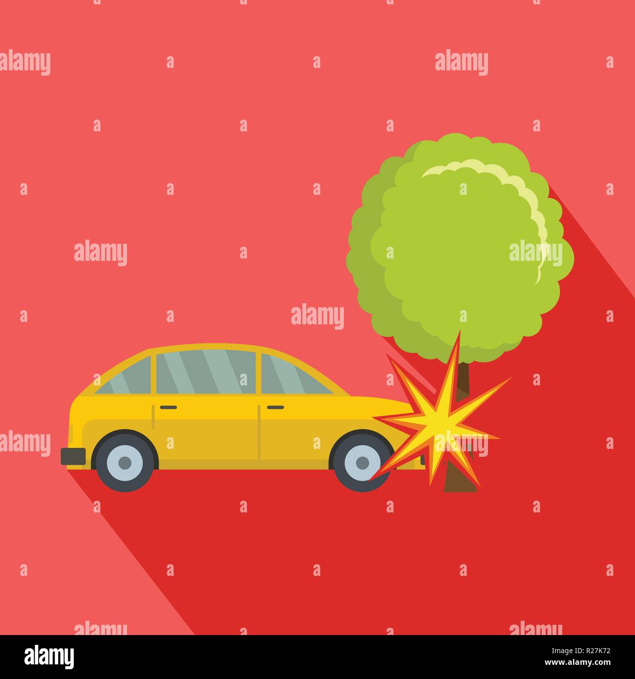 L'icône de l'arbre s'est écrasé. Télévision illustration de l'arbre s'est écrasé l'icône vecteur pour le web Illustration de Vecteur