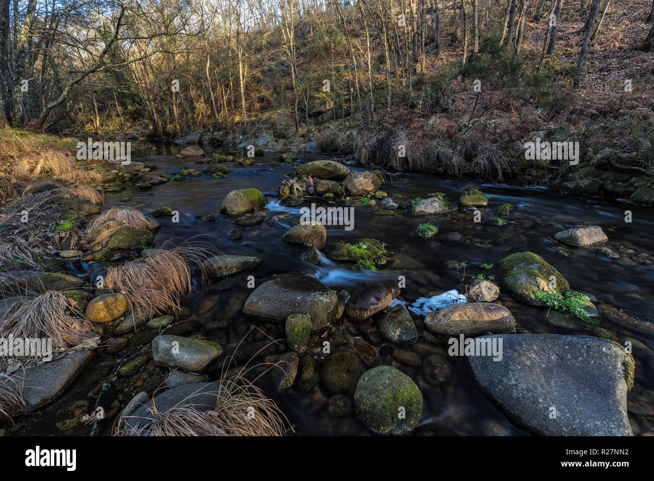 Garganta de Pedro Le Chate. Paysage près de Jaraiz de la Vera, Caceres. L'Estrémadure. L'Espagne. Banque D'Images