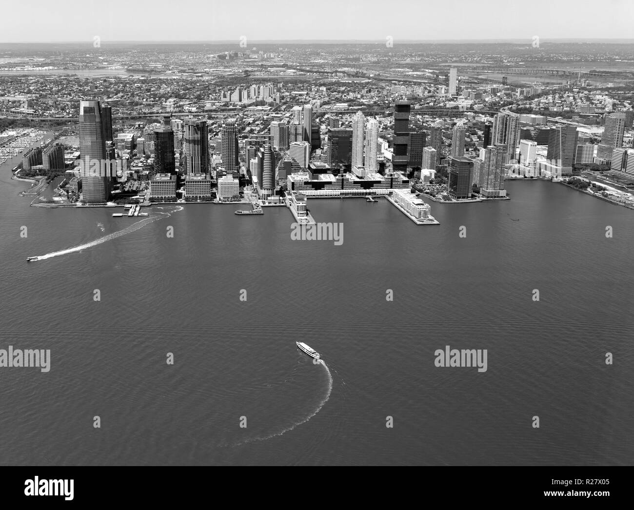 New Jersey Ville paysage urbain. Jersey City dans le New Jersey sur la vue de Manhattan. Banque D'Images