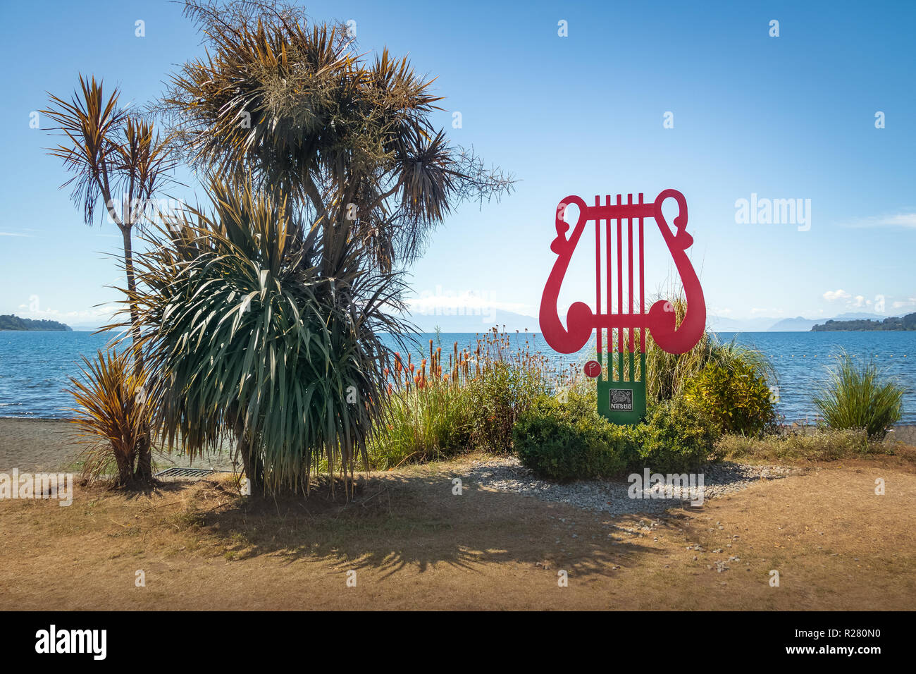 Les symboles musicaux de Frutillar - Frutillar, Chili Banque D'Images