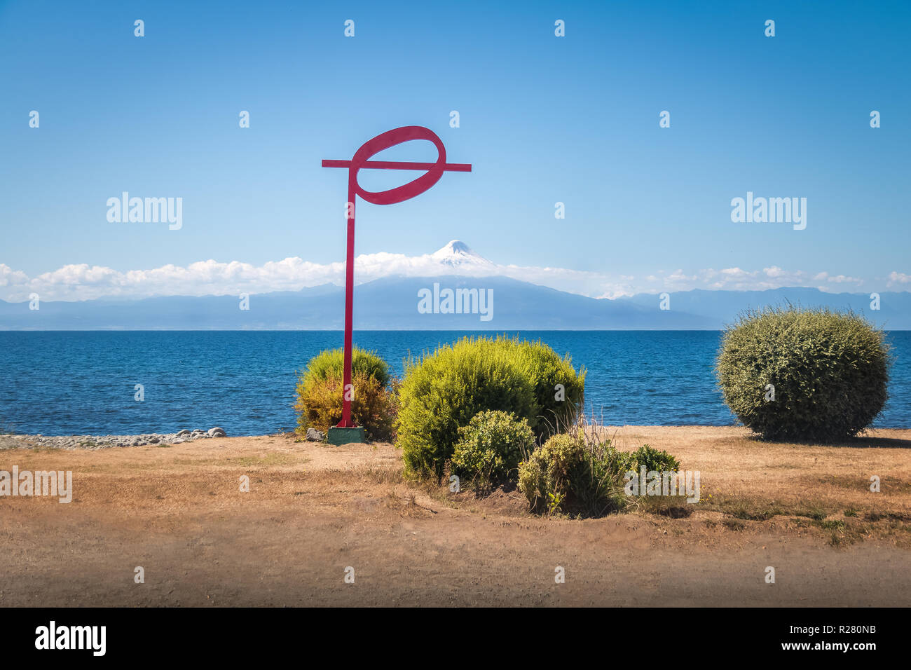 Les symboles musicaux de Frutillar - Frutillar, Chili Banque D'Images