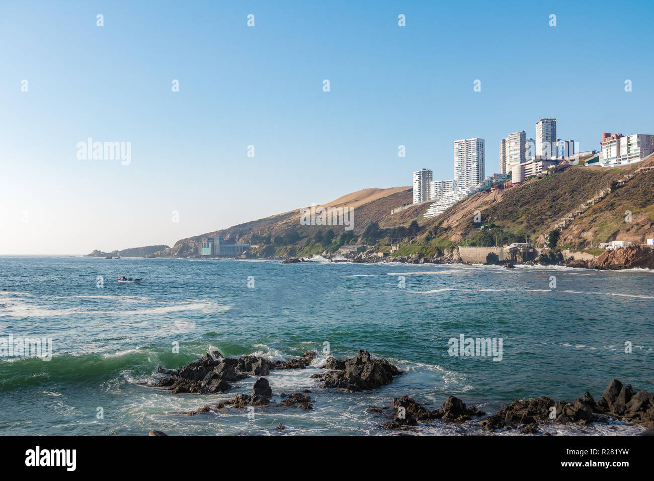 Concon (Dunes Dunas de Concon) - Vina del Mar, Chili Banque D'Images