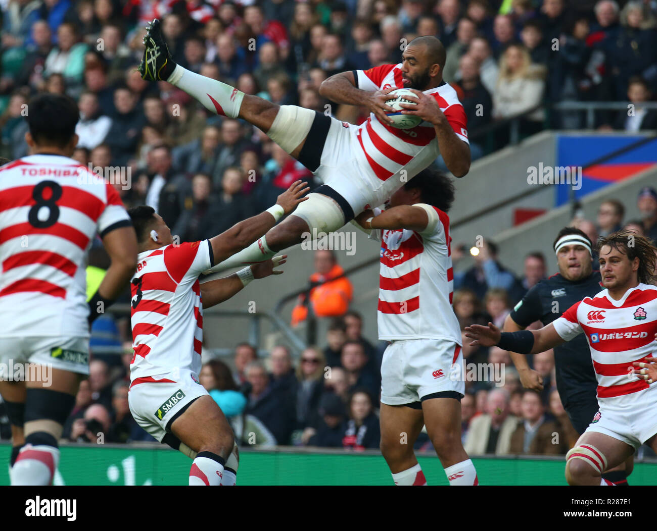 Londres, Royaume-Uni, 17 novembre 2018. Michael Leitch du Japon pendant 183 International entre l'Angleterre et du Japon au stade de Twickenham , , Londres, Angleterre le 10 novembre 2018. Action Sport Crédit Photo Banque D'Images