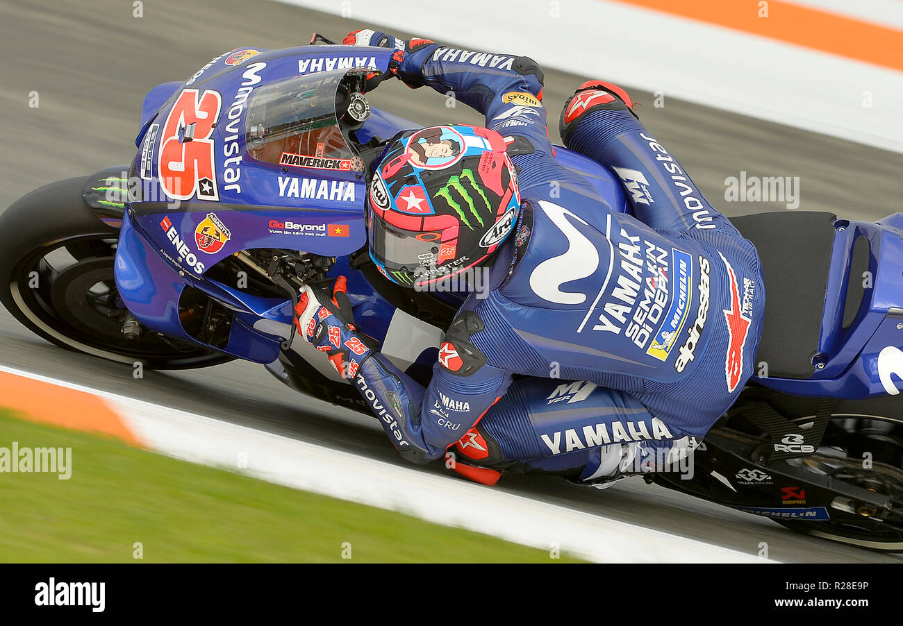 Cheste, Espagne.17 Novembre 2018,Dani Pedros,motogp rider,,de Repsol Honda Team, en se qualifiant pour la pole position pour la Comunitat Valenciana GP.C'est le dernier GP de sa carrière : rosdemora Crédit/Alamy Live News Banque D'Images