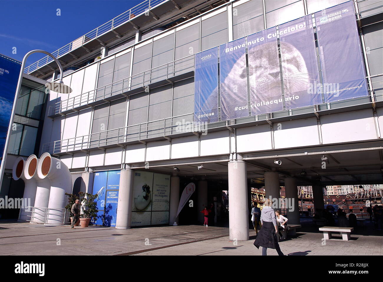 Aquarium de Gênes, le plus grand aquarium du monde, Gênes, Italie Banque D'Images