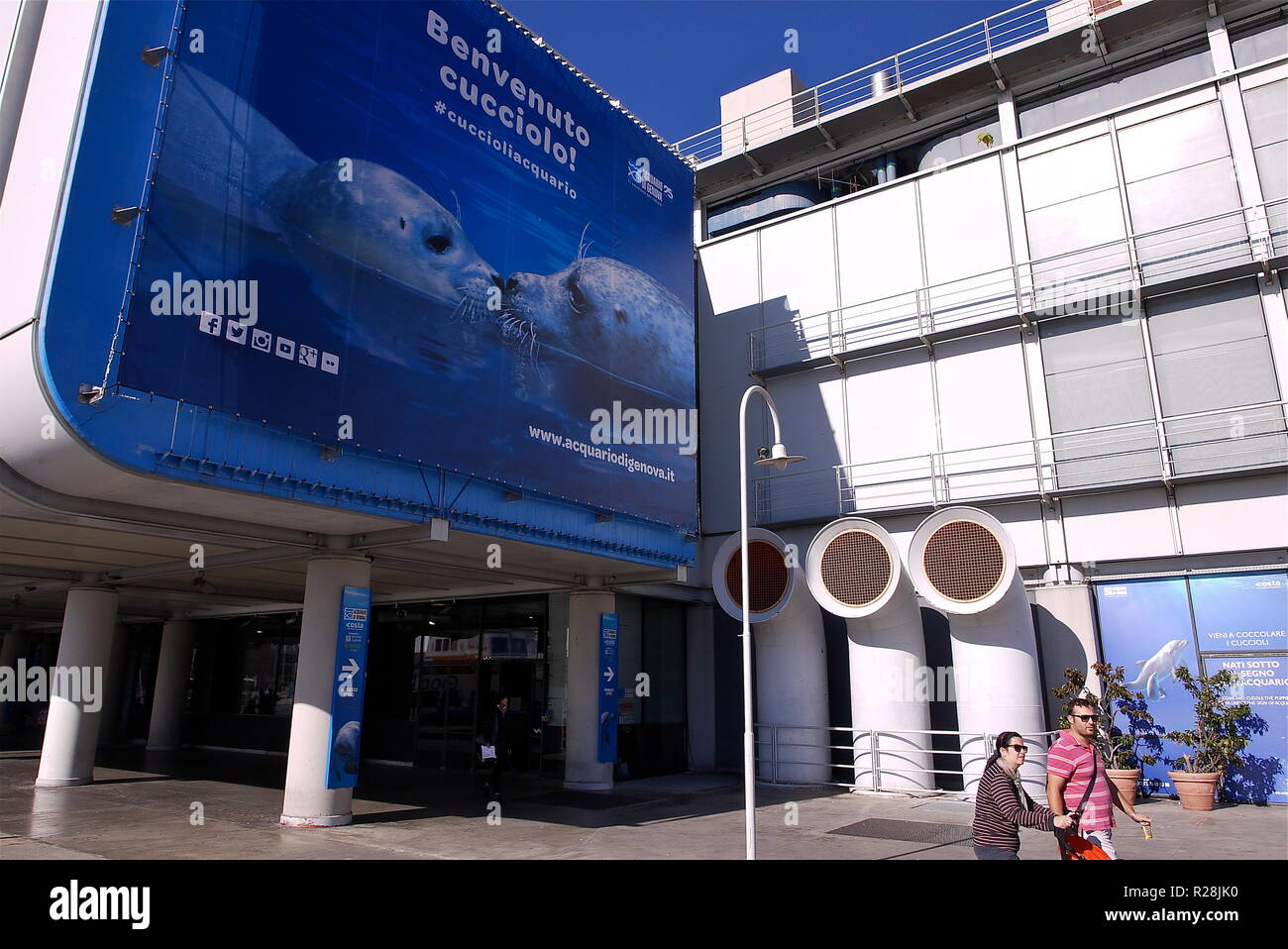 Aquarium de Gênes, le plus grand aquarium du monde, Gênes, Italie Banque D'Images