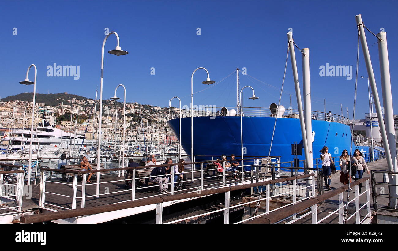 Aquarium de Gênes, le plus grand aquarium du monde, Gênes, Italie Banque D'Images