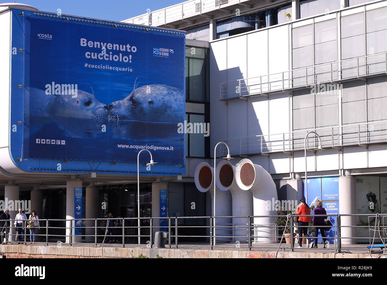 Aquarium de Gênes, le plus grand aquarium du monde, Gênes, Italie Banque D'Images