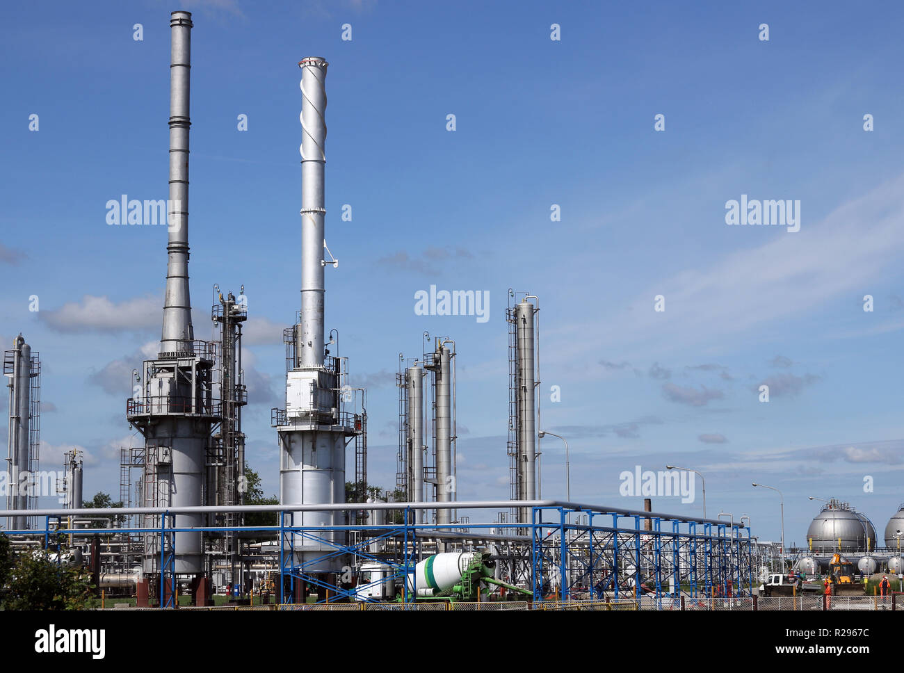 Raffinerie de pétrole sous forme de l'usine pétrochimique Banque D'Images