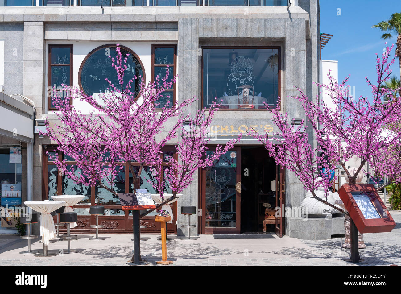 Le restaurant chinois de Chloe, Poseidonos Avenue, Paphos (Pafos), District de Pafos, République de Chypre Banque D'Images