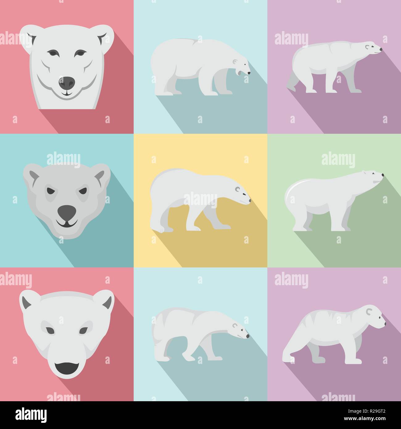 Ours Polaire Blanc Bebe Icons Set Television Illustration De L Ours Blanc Bebe 9 Icones Vectorielles Pour Le Web Image Vectorielle Stock Alamy