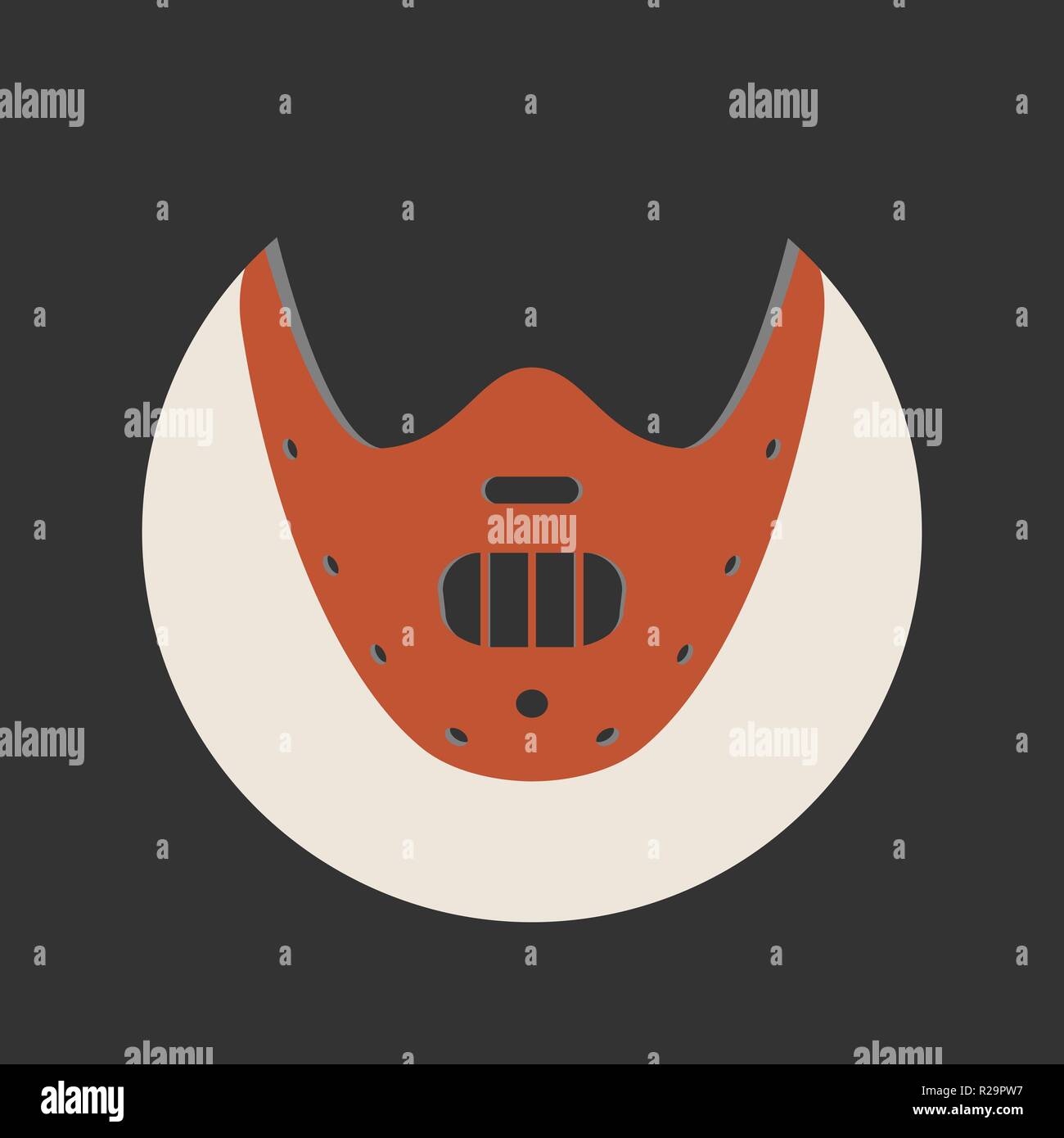 L'icône de masque d'Hannibal ripper Illustration de Vecteur