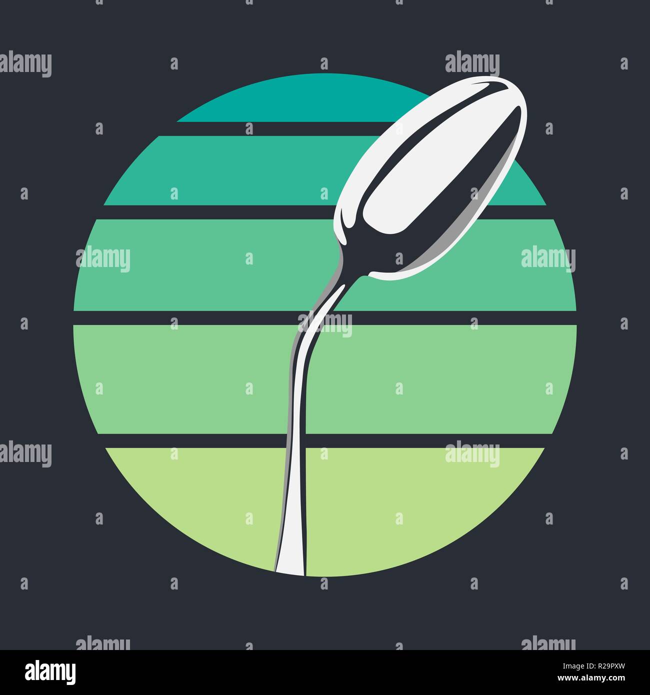 L'icône cuillère de flexion. Film vector illustration Illustration de Vecteur