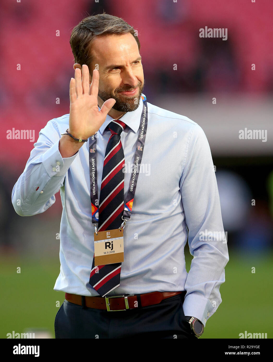 Gestionnaire de l'Angleterre Gareth Southgate avant l'UEFA, la Ligue des Nations Unies un groupe4 match au stade de Wembley, Londres. Banque D'Images