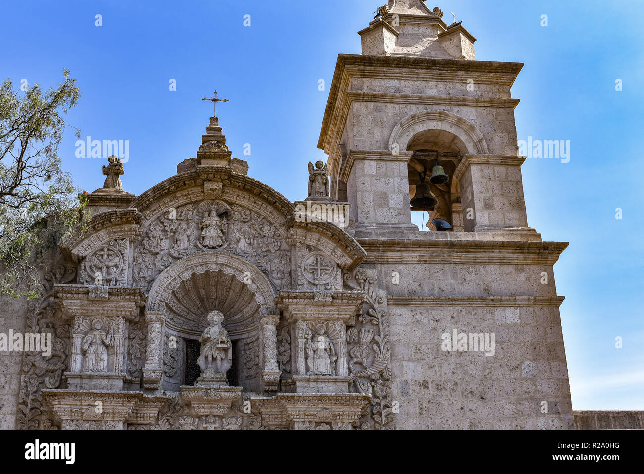 Yanahuara Église (église San Juan Bautista de Yanahuara) dans Arequipa, Pérou Banque D'Images