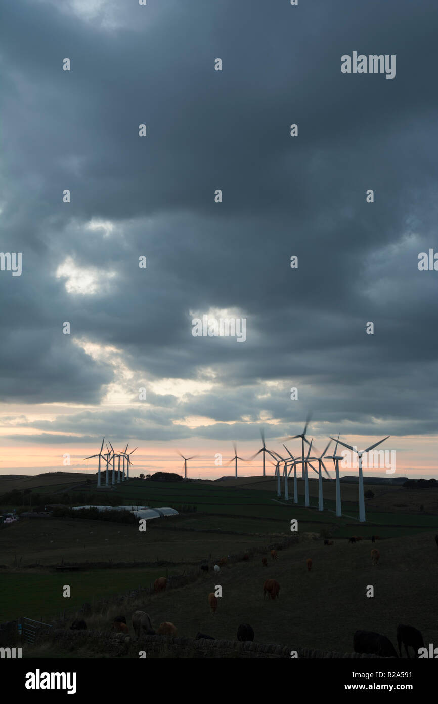 Royd Moor Wind Farm, nr vert Millhouse, Barnsley, UK Banque D'Images