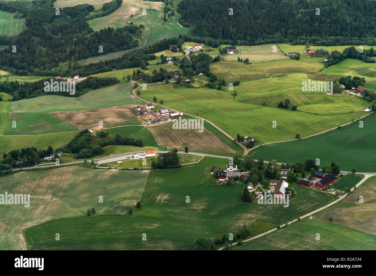 Photographie aérienne de la Norvège Banque D'Images