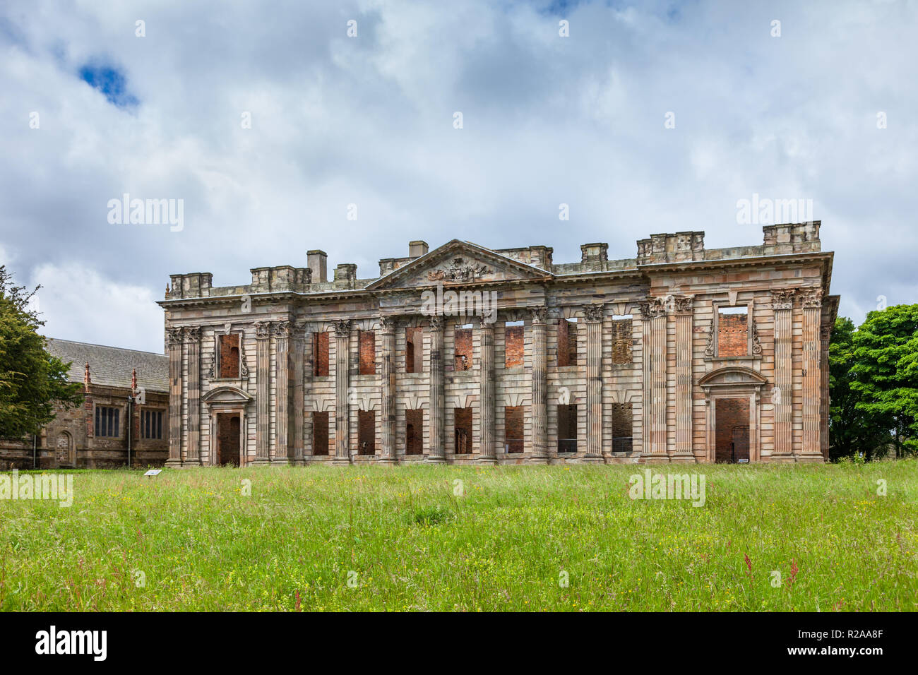 Sutton Scarsdale Hall, un géorgien classé Grade I ruiné stately home à Sutton Scarsdale, juste à l'extérieur de Chesterfield, Derbyshire Banque D'Images