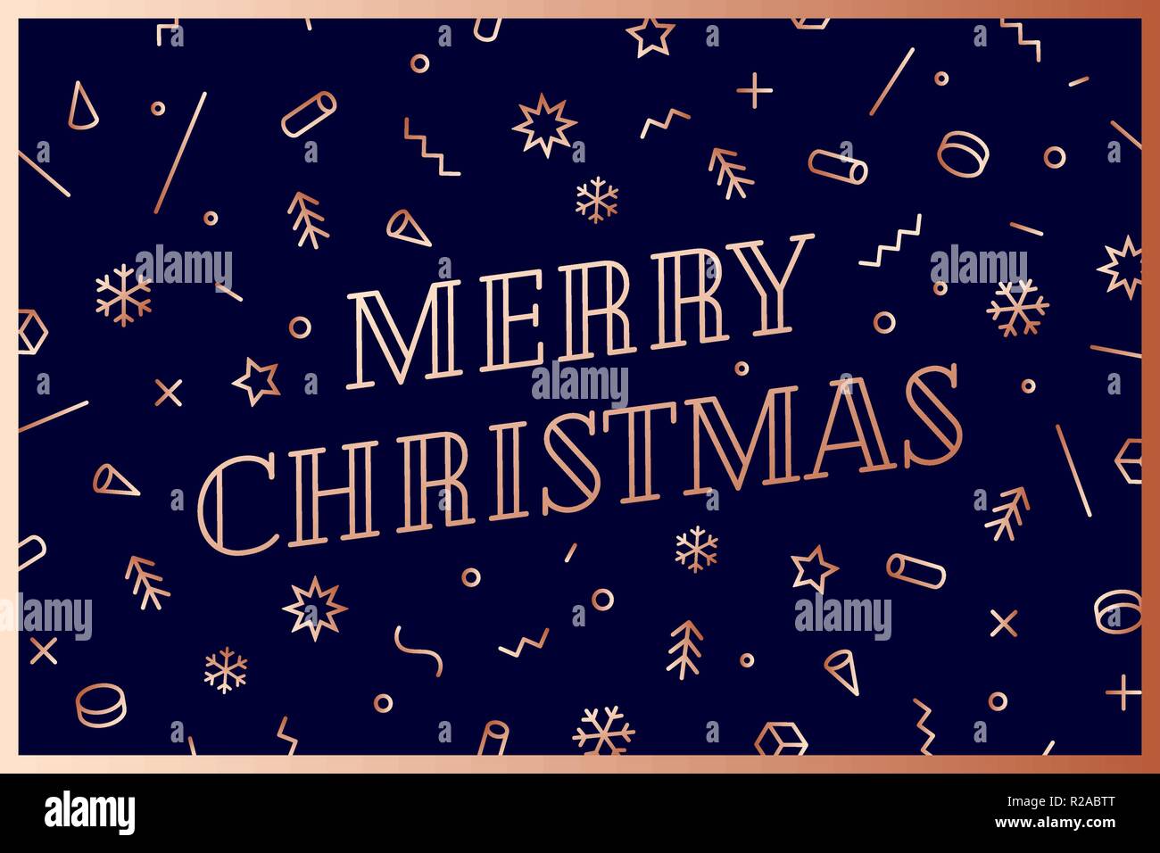 Joyeux Noël.. Carte de voeux avec texte Joyeux Noël Illustration de Vecteur