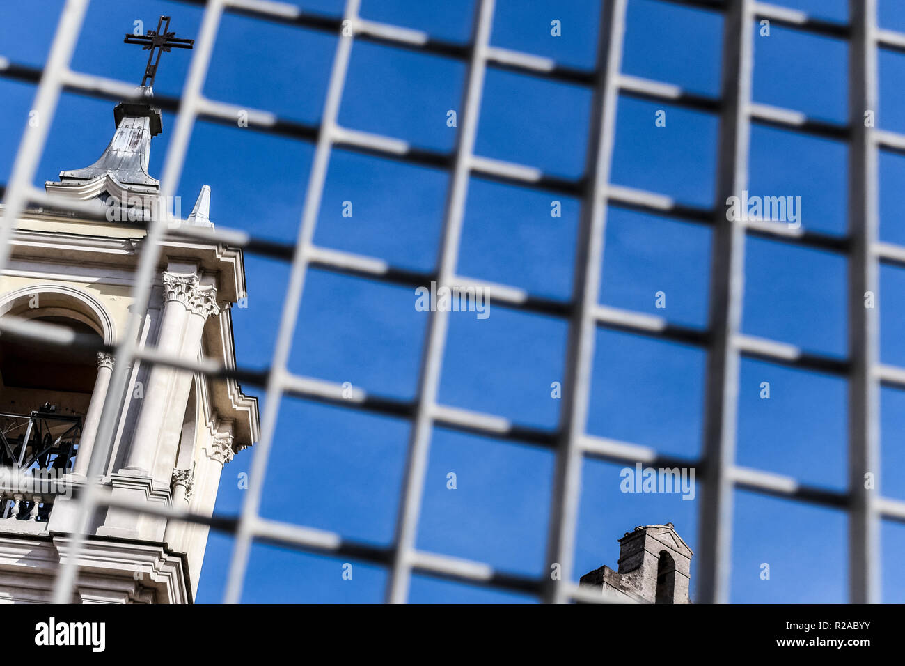 Santa Maria Delle Grazie alle Fornaci, Italie. Église Sainte Marie des grâces. Rome, Italie, Europe, Union européenne, UE. Banque D'Images