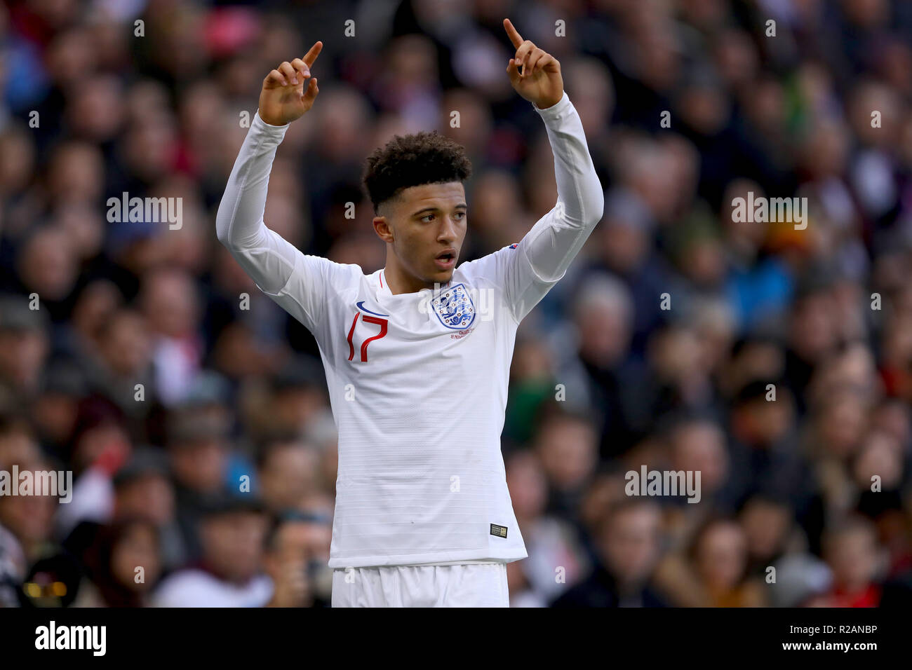 Jadon, Sancho de l'Angleterre - England v France , Ligue des Nations Unies de l'UEFA - Groupe A4, au stade de Wembley, Londres - 18 novembre 2018 Banque D'Images