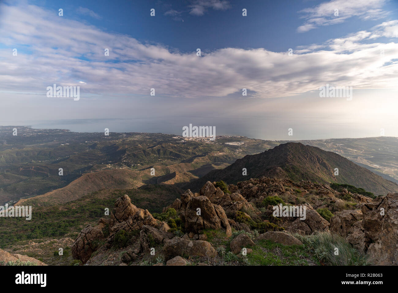 Une scène de l'atmosphère dans les montagnes d'Estepona. Banque D'Images