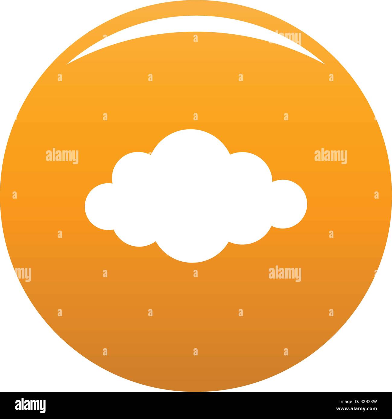 Dans l'icône nuage ciel. Simple illustration de nuages dans le ciel pour n'importe quel icône vecteur orange design Illustration de Vecteur