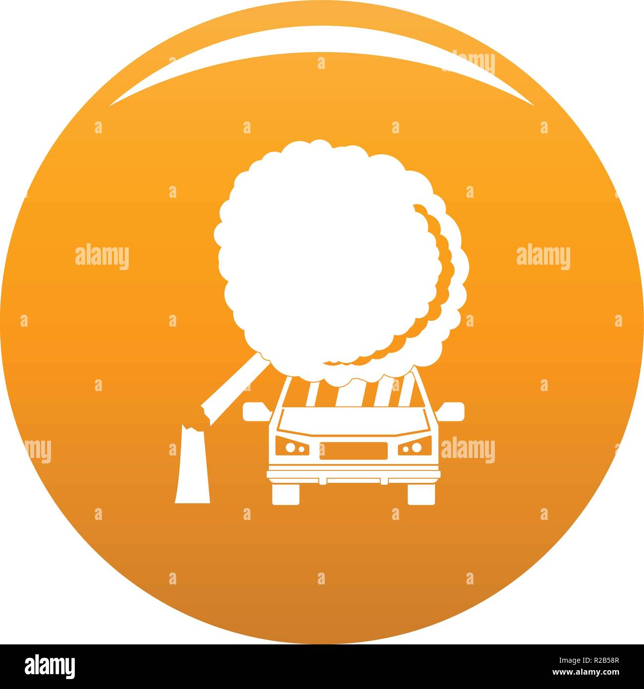 Icône de l'accident. Simple illustration de l'icône vecteur d'accident pour tout modèle orange Illustration de Vecteur