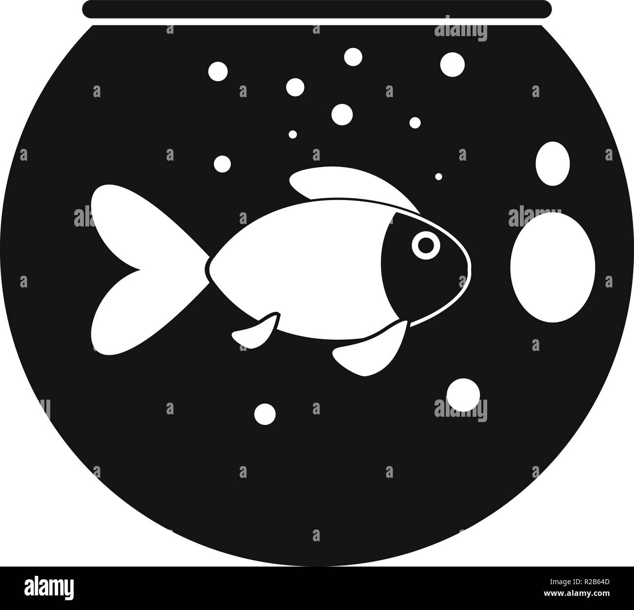 L'icône poisson aquarium rond. Simple illustration de poissons aquarium ronde icône vecteur pour la conception web isolé sur fond blanc Illustration de Vecteur