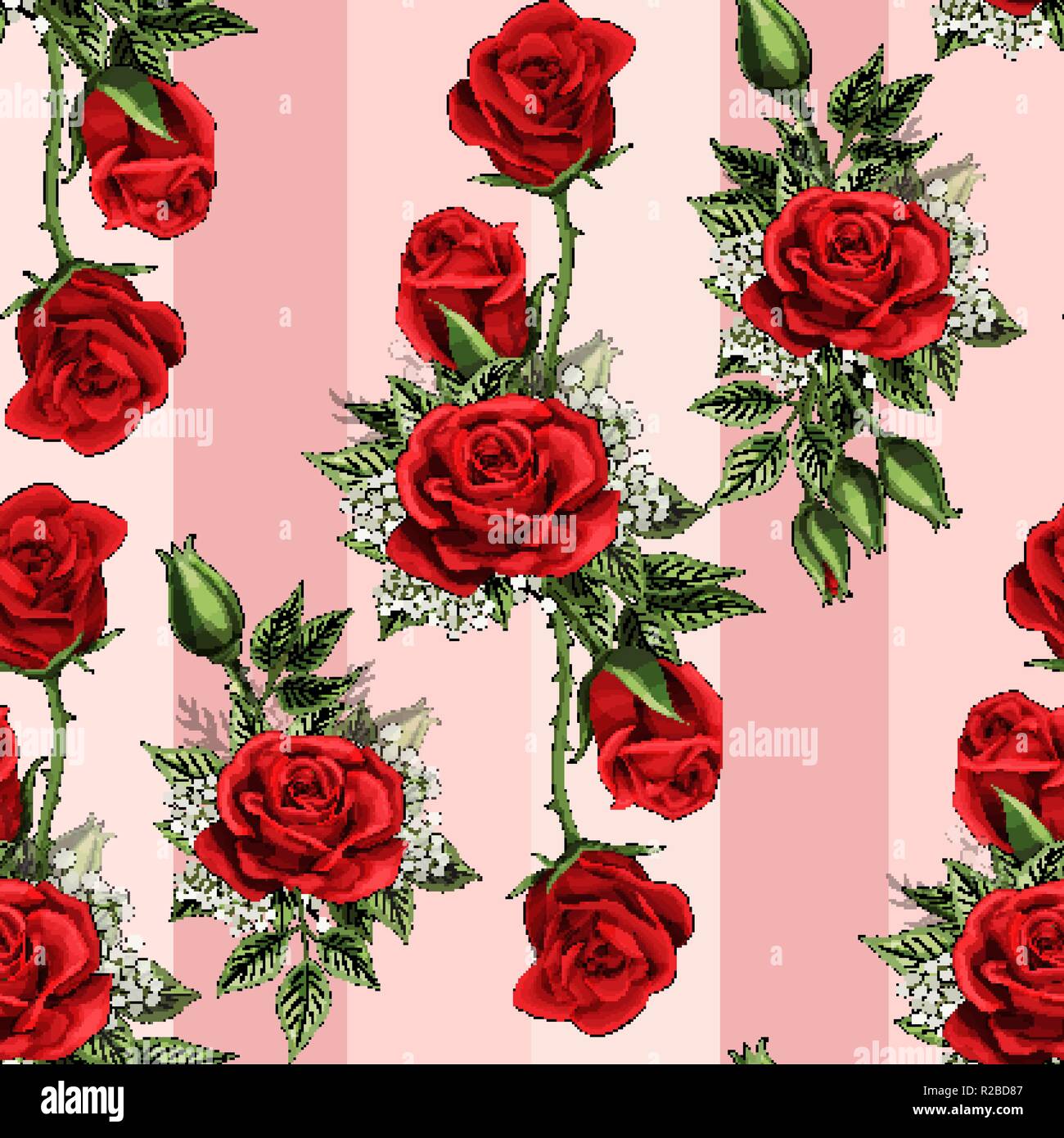 Avoir Images Bouquet De Fleurs Rose Rouge Se Propage Sans Papier Peint Motif dernière par