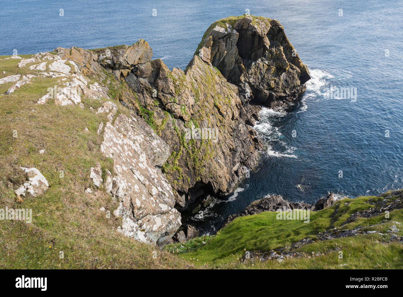 Paysage, Ness d'Hagmark, Unst, Shetland, UK Banque D'Images