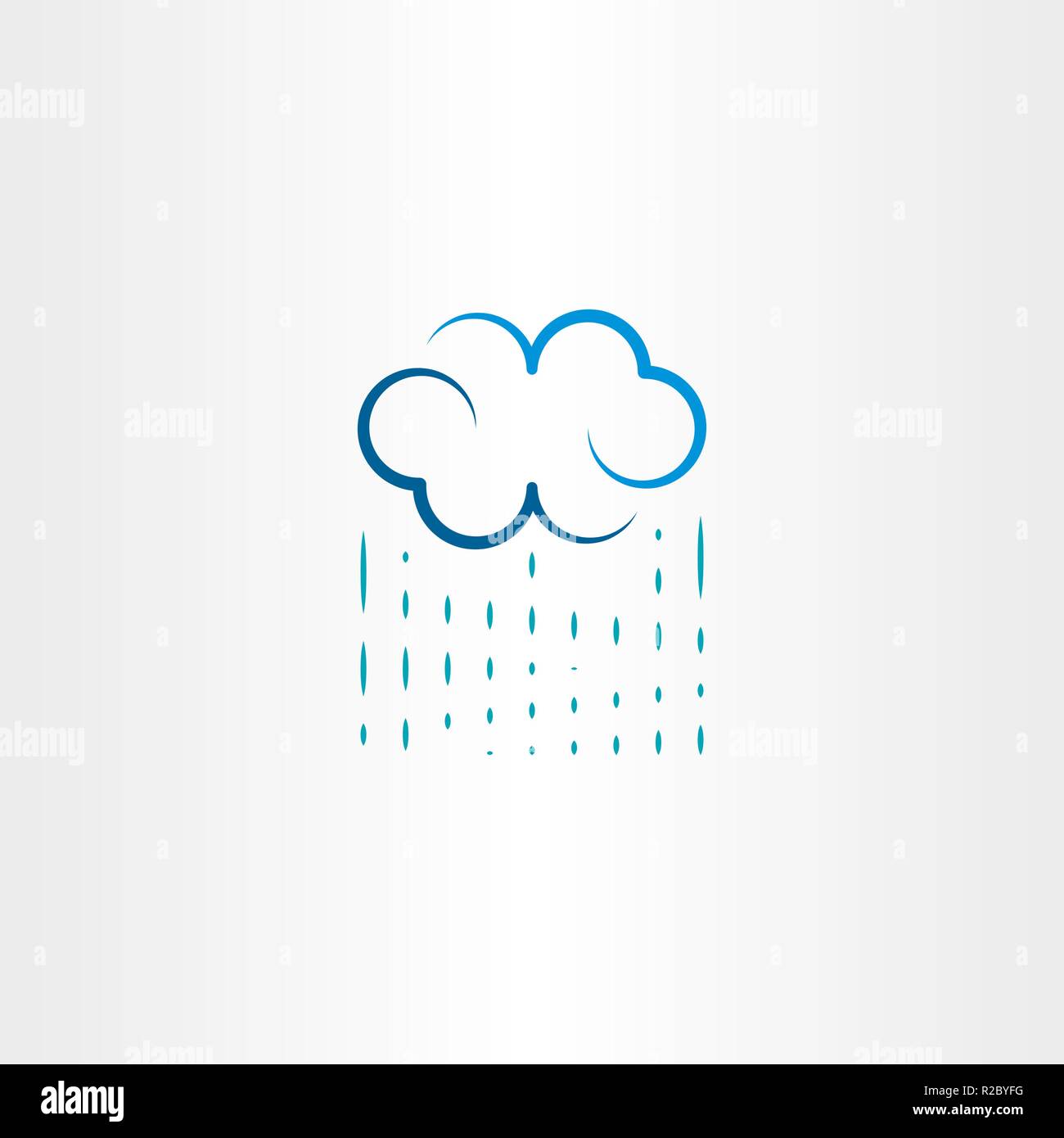 Nuage de pluie et symbole icône logo Vector Image Vectorielle Stock - Alamy