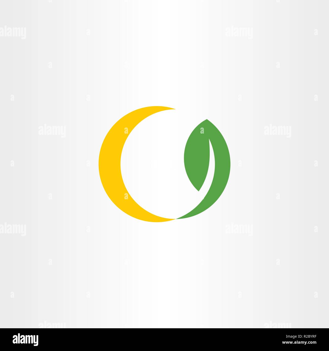 Soleil et de l'énergie bio feuilles vecteur logo Illustration de Vecteur