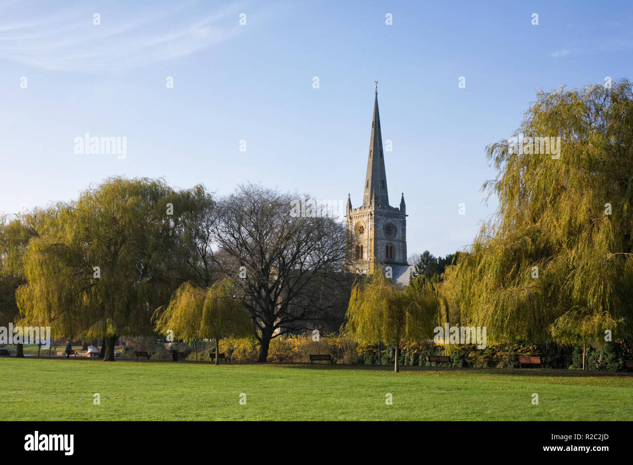 L'église Holy Trinity, Stratford upon Avon.tree Banque D'Images