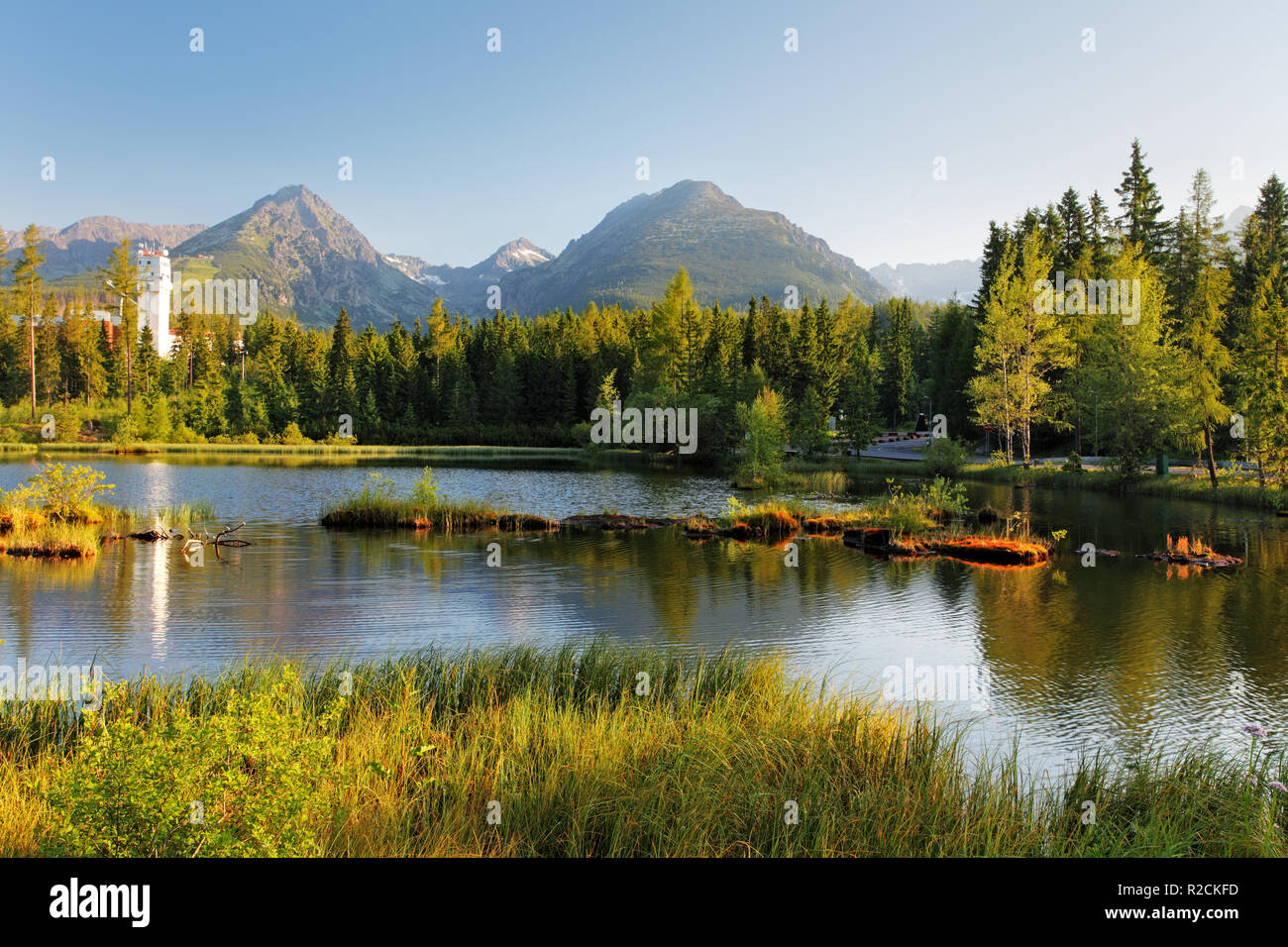 Strbske Pleso Slovaquie - paysage de montagne à l'été Banque D'Images