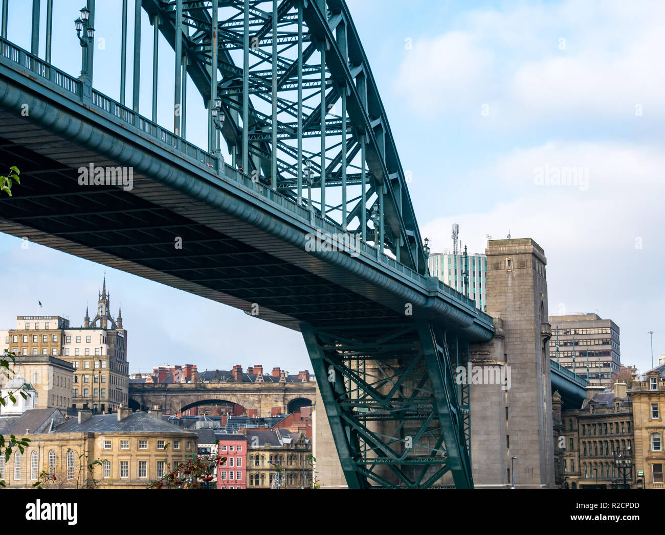 Tyne Bridge sur la rivière Tyne, Newcastle upon Tyne, England, UK Banque D'Images