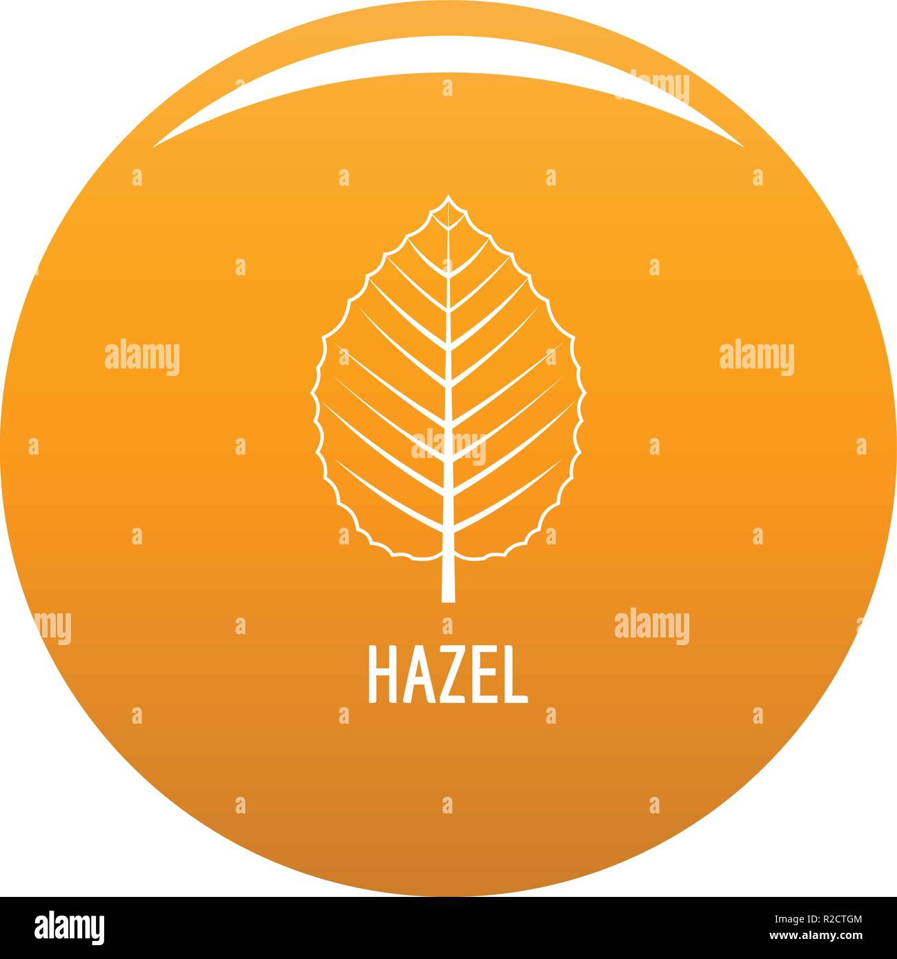 Feuille d'Hazel icône. Simple illustration de hazel leaf vector icône pour toute conception orange Illustration de Vecteur