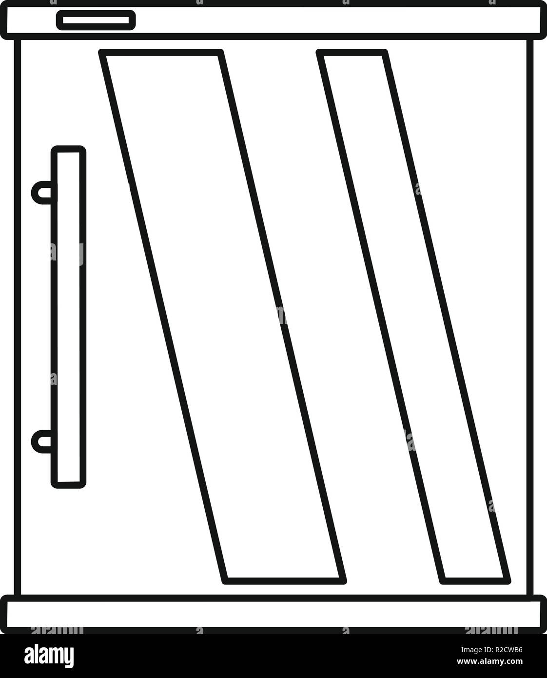 L'icône d'un mini-réfrigérateur. Aperçu de l'illustration d'un mini-réfrigérateur icône vecteur pour la conception web isolé sur fond blanc Illustration de Vecteur