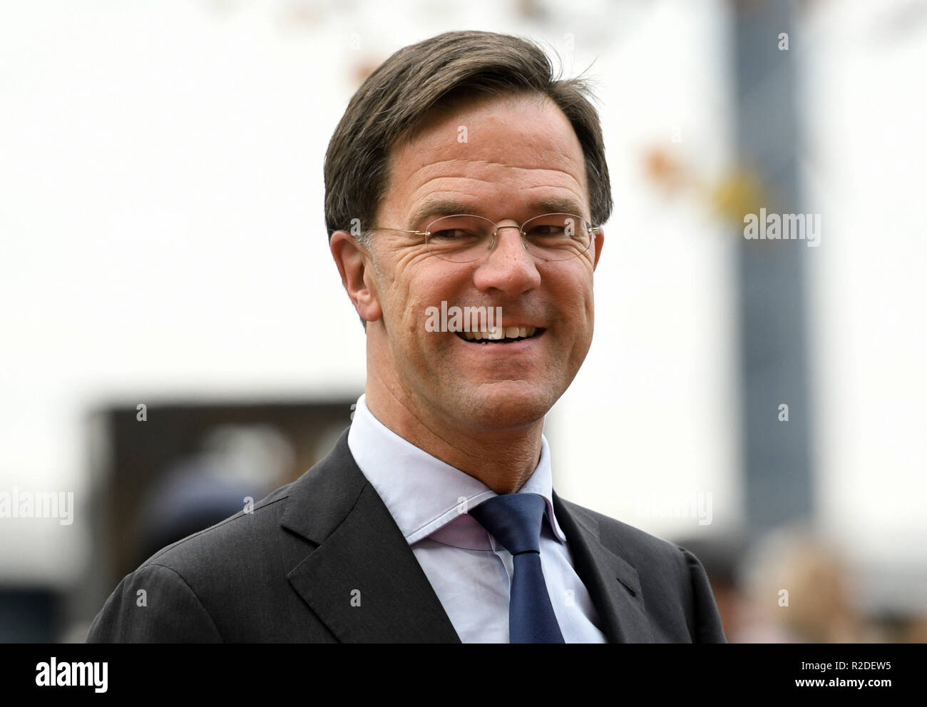 19 novembre 2018, en Rhénanie du Nord-Westphalie, Düsseldorf : Mark Rutte, Premier Ministre des Pays-Bas, le premier gouvernement assiste à des consultations entre les Pays-Bas et la Rhénanie du Nord. Photo : afp/Henning Kaiser Banque D'Images