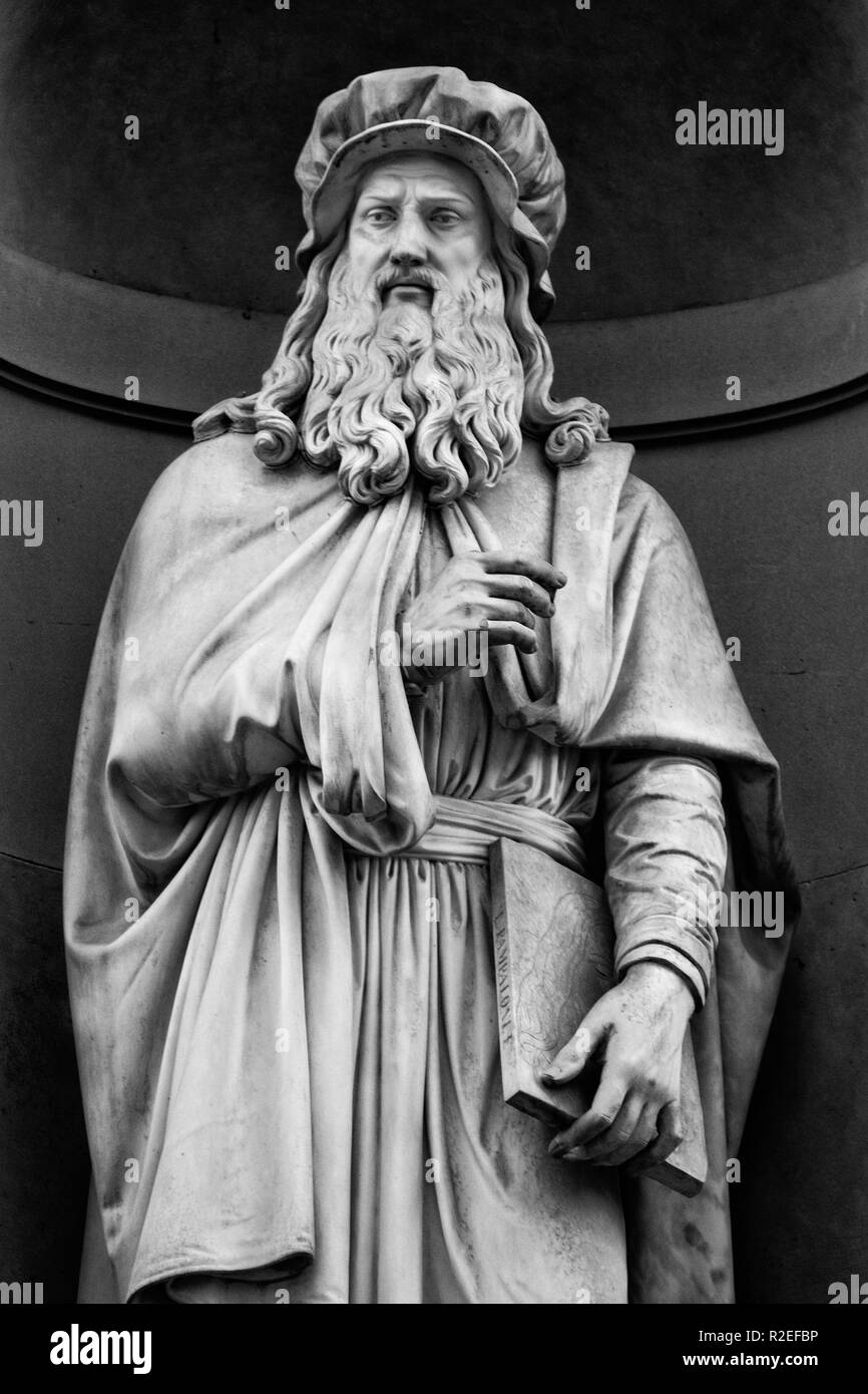 Portrait de Leonardo Da Vinci Banque D'Images